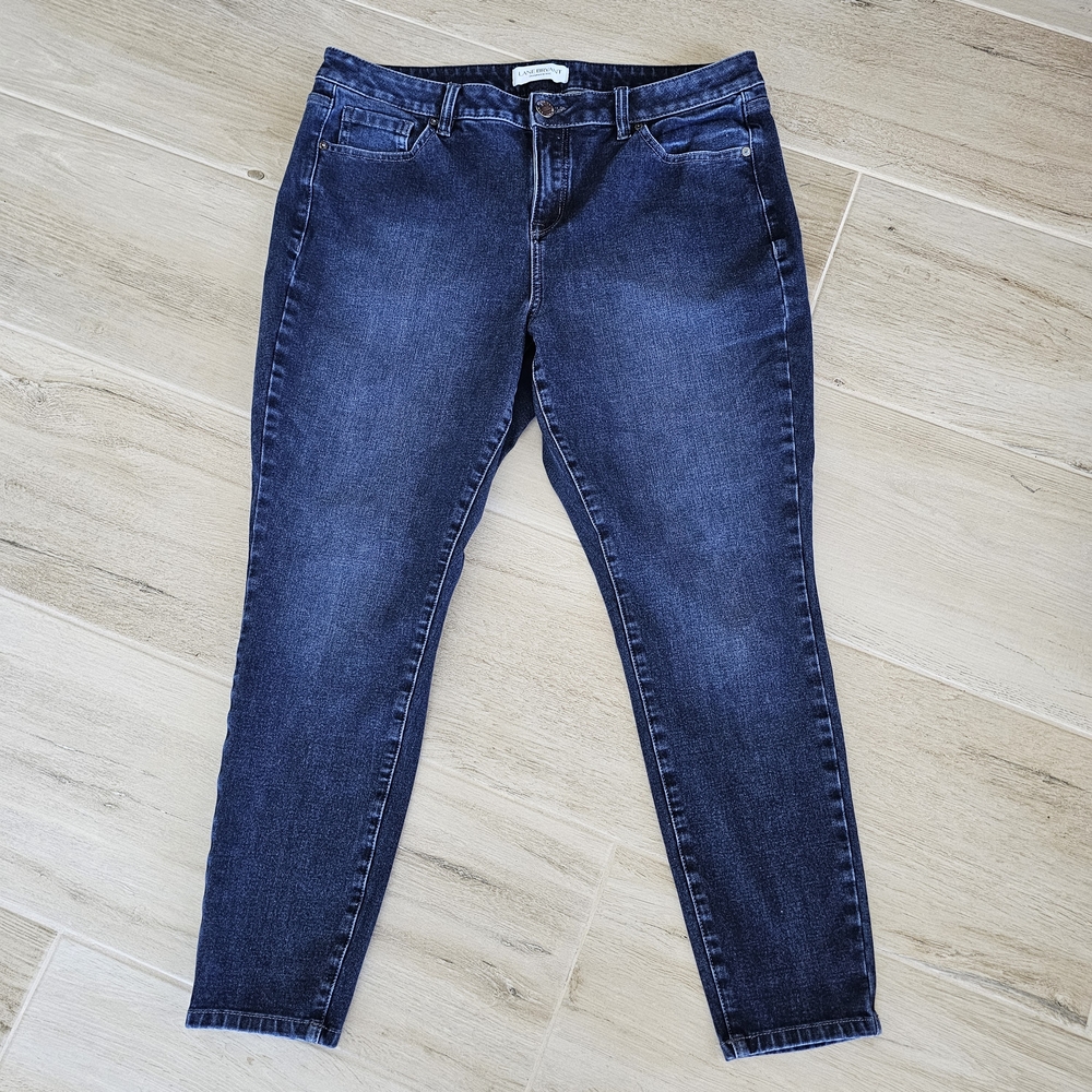 Lane Bryant High Rise Skinny Ultimate Stretch Dark Wash Jeans, Sz 16
